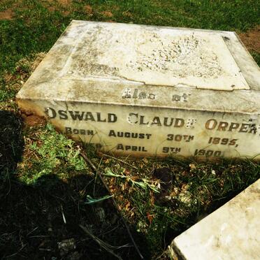 ORPEN Oswald Claude 1895-1900