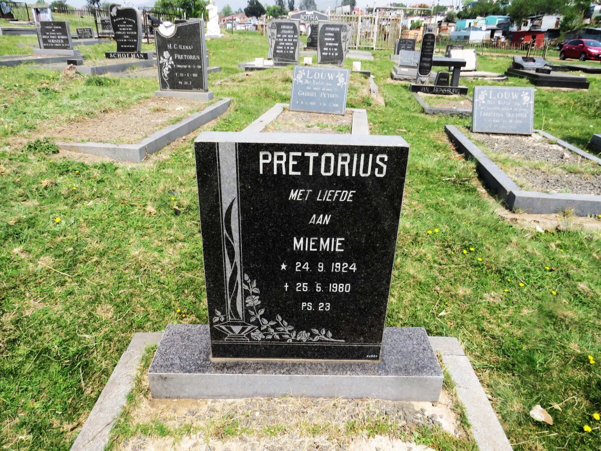 PRETORIUS Miemie 1924-1980
