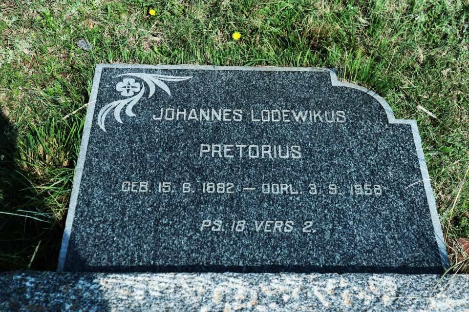PRETORIUS Johannes Lodewikus 1882-1958