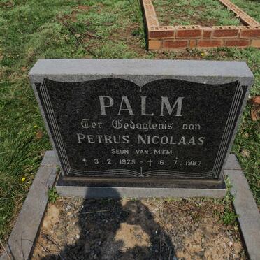 PALM Petrus Nicolaas 1925-1987