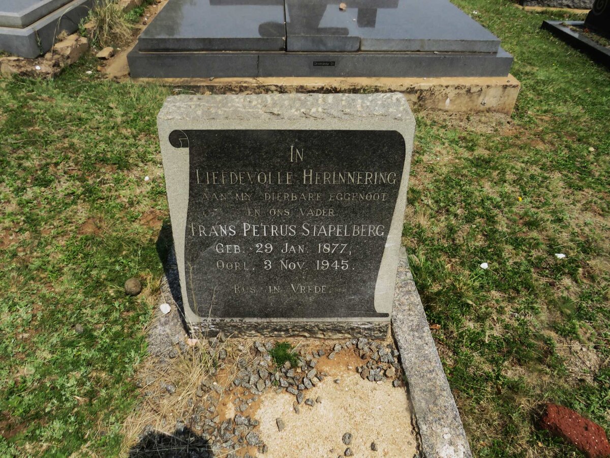 STAPELBERG Frans Petrus 1877-1945