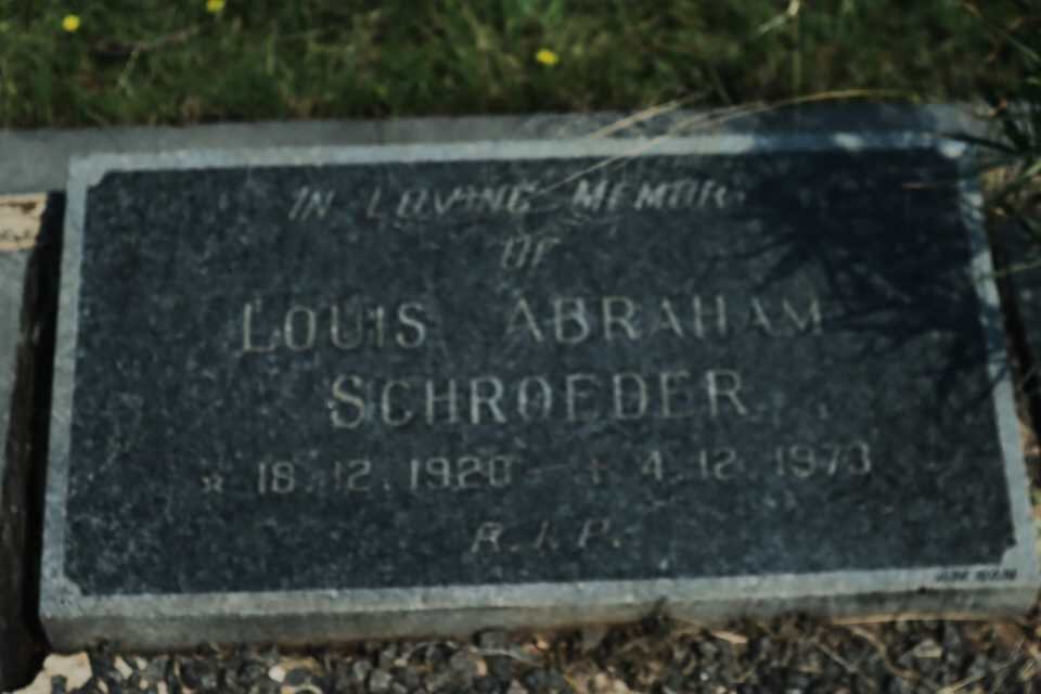 SCHROEDER Louis Abraham 1920-1973