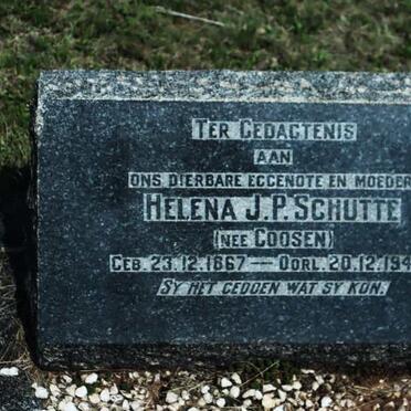 SCHUTTE Helena J.P. nee GOOSEN 1867-1940