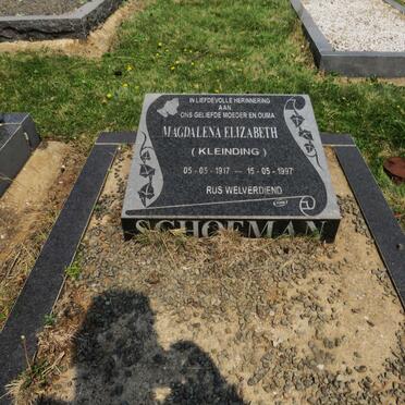 SCHOEMAN Magdalena Elizabeth 1917-1997