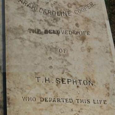SEPHTON Sarah Caroline nee COOPER -1883