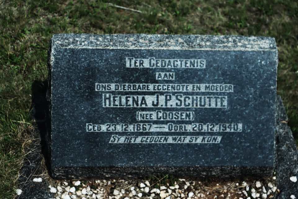 SCHUTTE Helena J.P. nee GOOSEN 1867-1940