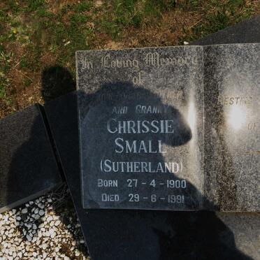 SMALL Chrissie nee SUTHERLAND 1900-1991