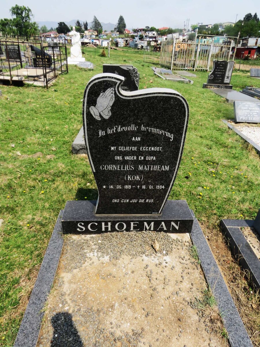 SCHOEMAN Cornelius Mattheam 1919-1984