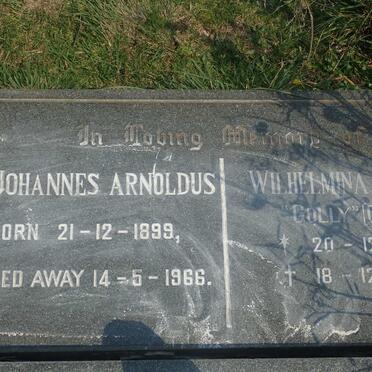 VOSLOO Johannes Arnoldus 1899-1966 &amp; Wilhelmina Milton GREEN 1904-1999