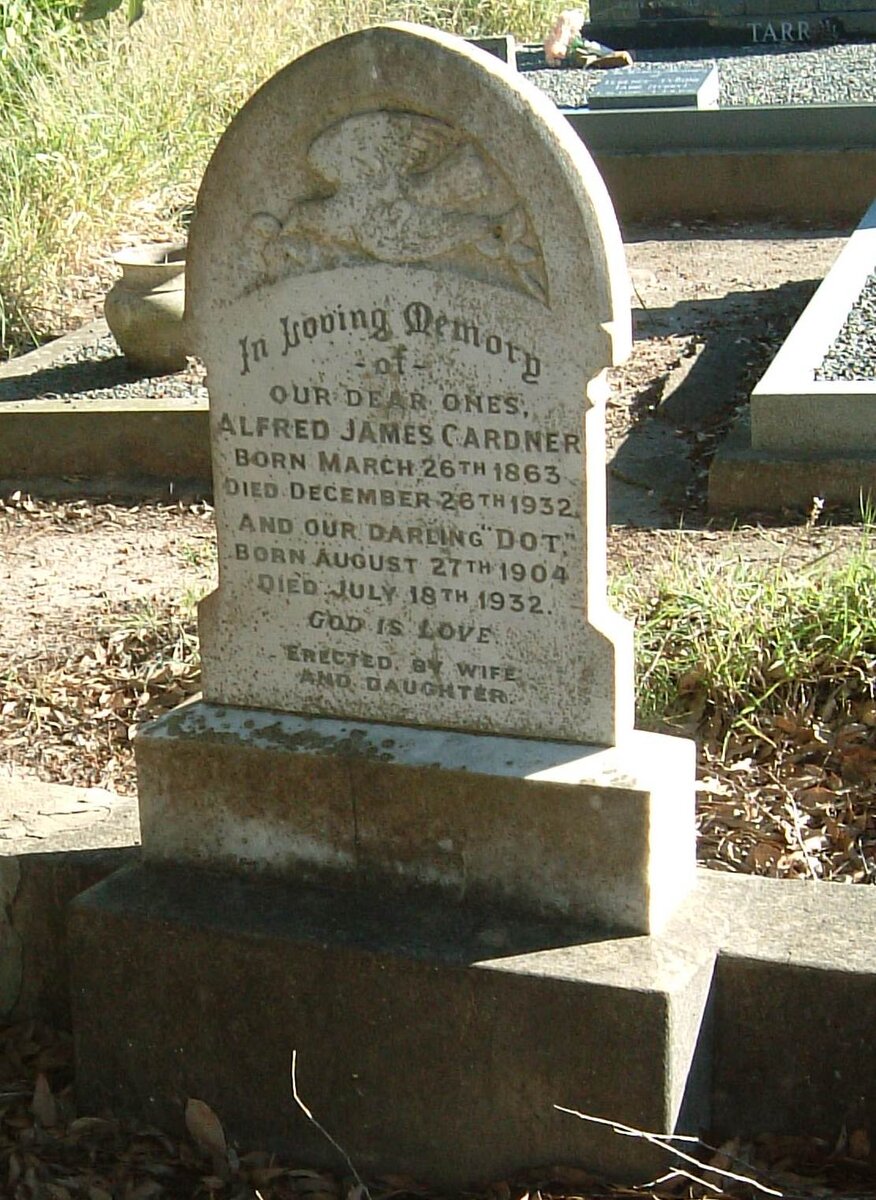 GARDNER Alfred James 1863-1922 :: GARDNER Dot 1904-1932