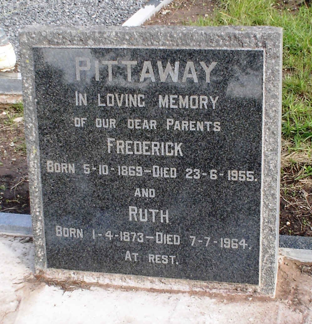 PITTAWAY Frederick 1869-1955 &amp; Ruth 1873-1964