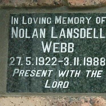 WEBB Nolan Lansdell 1922-1988
