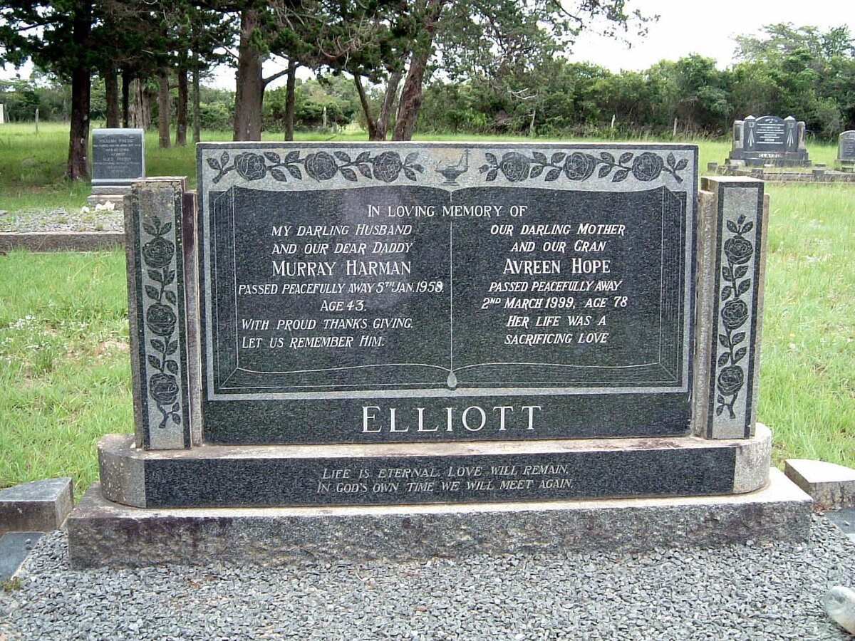 ELLIOTT Murray Harman -1959 &amp; Avreen Hope -1999