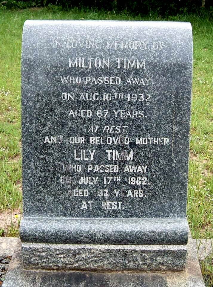TIMM Milton -1932 &amp; Lily -1962