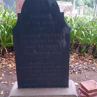 WATERS Thomas -1916 &amp; Lucy -1918