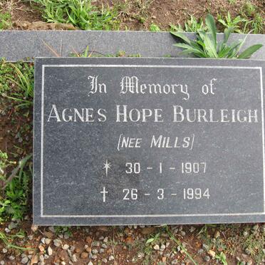 BURLEIGH Agnes Hope nee MILLS 1907-1994