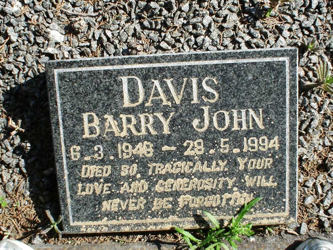 DAVIS Barry John 1946-1994