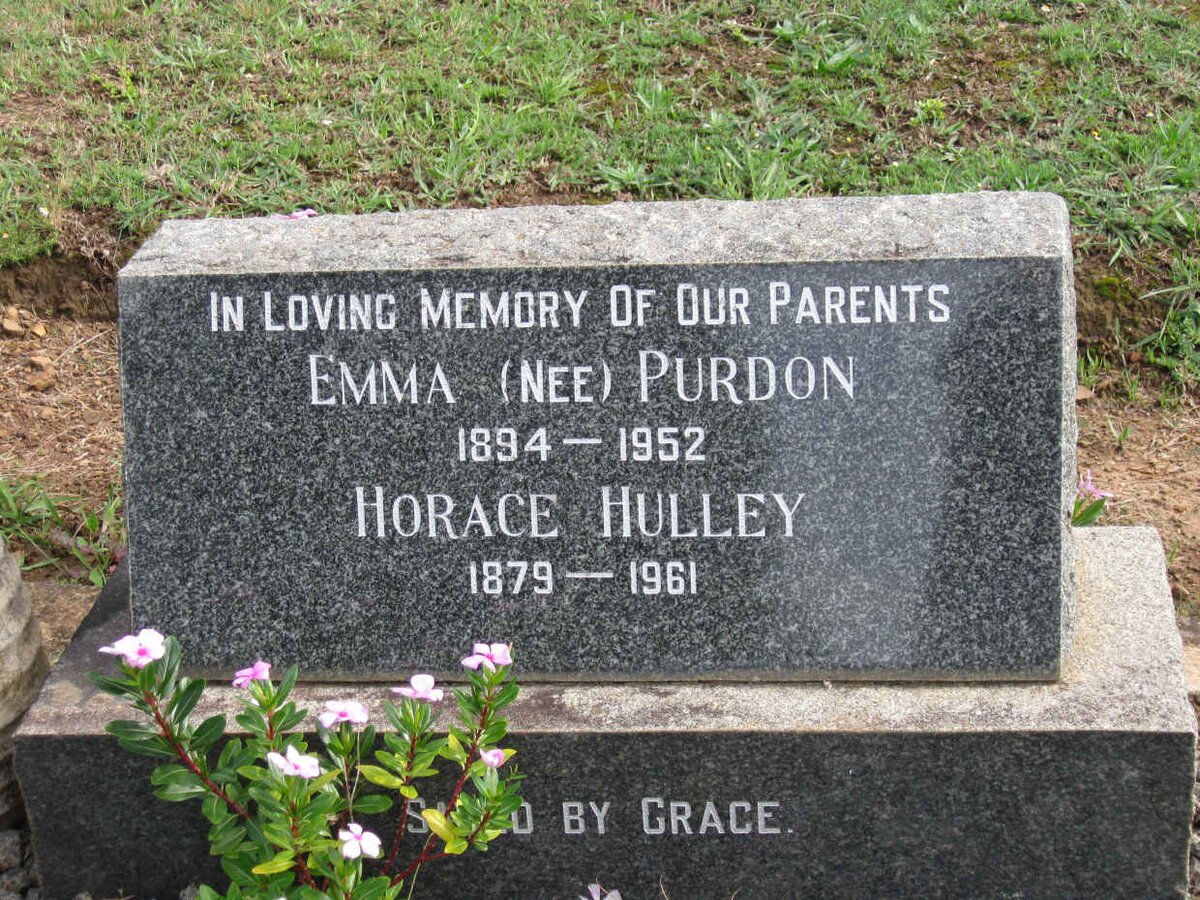 HULLEY Horace 1879-1961 &amp; Emma PURDON 1894-1952