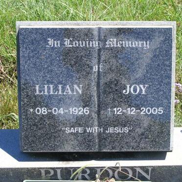 PURDON Lillian Joy 1926-2005