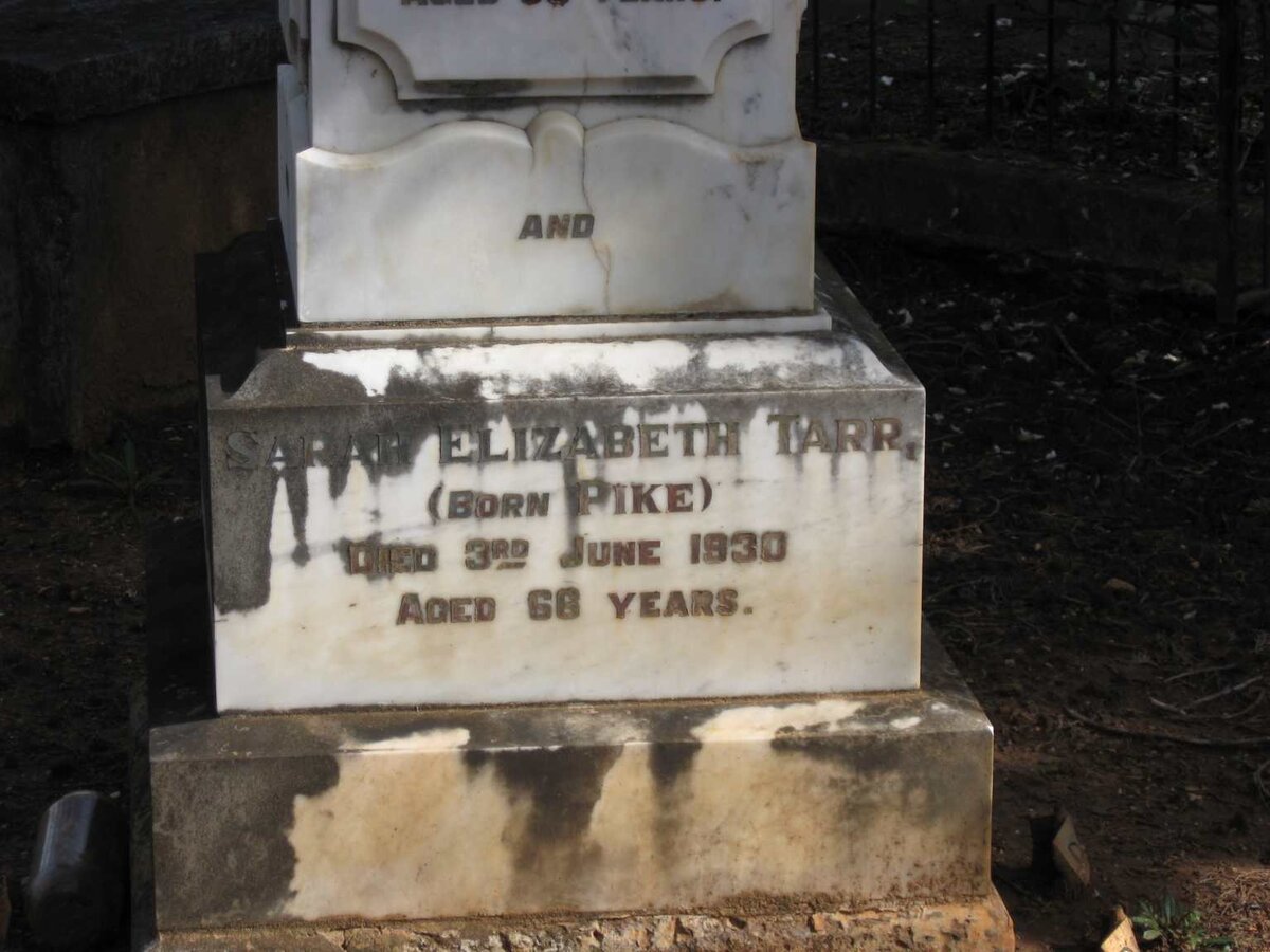 TARR Sarah Elizabeth nee PIKE -1930