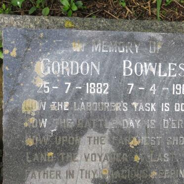 BOWLES Gordon 1882-1961