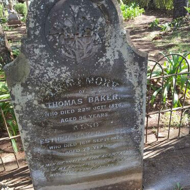 BAKER Thomas -1876 & Esther -1876