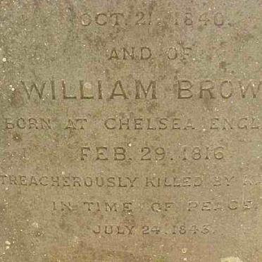 BROWN William 1816-1843 &amp; Josephine -1840