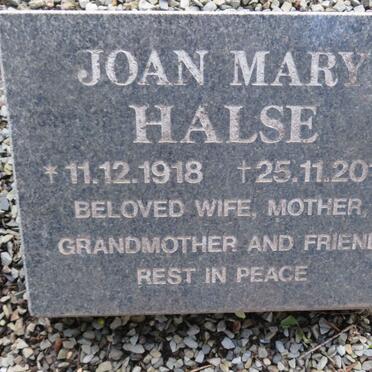 HALSE Joan Mary 1918-2013