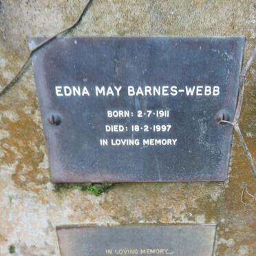 WEBB Edna May, BARNES 1911-1997
