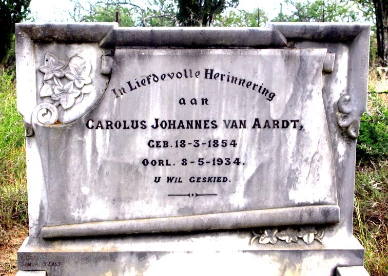 AARDT Carolus Johannes, van 1854-1934
