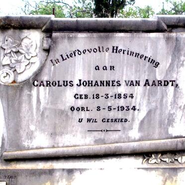 AARDT Carolus Johannes, van 1854-1934