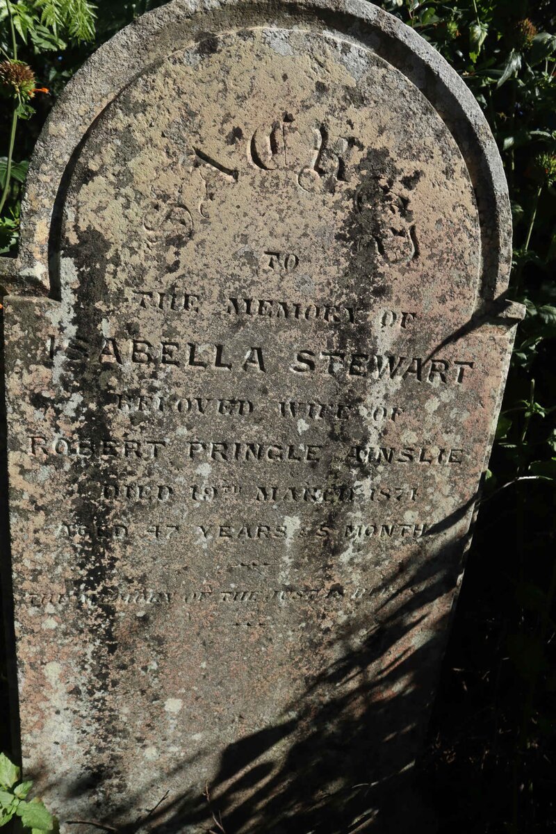 AINSLIE Isabella Stewart -1874