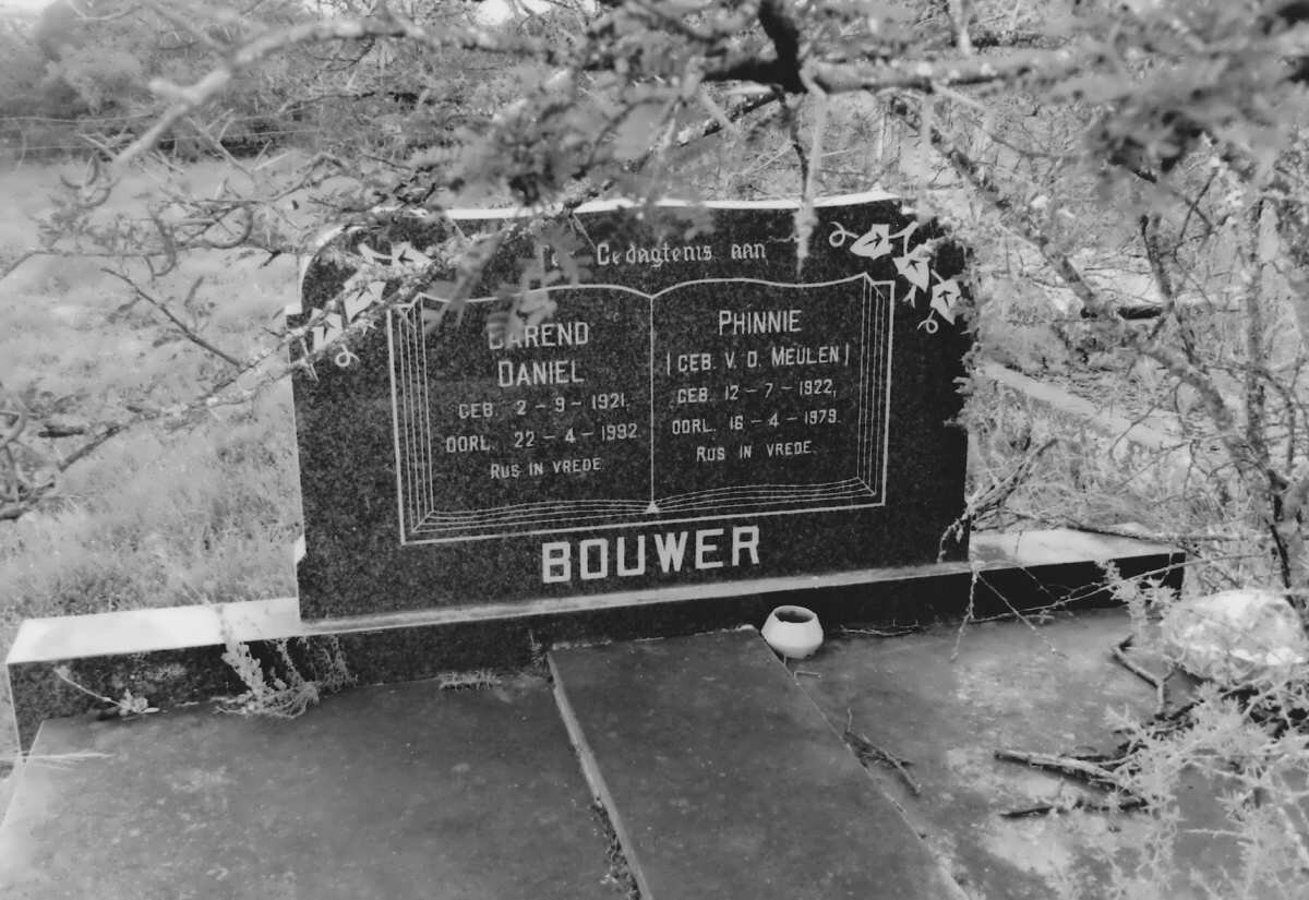 BOUWER Barend Daniel 1921-1992 &amp; Phinnie V.D. MEULEN 1922-1979