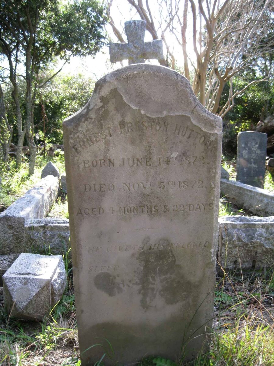 HUTTON Ernest Preston 1872-1872