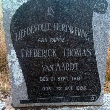 AARDT Frederick Thomas, van 1881-1935
