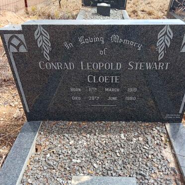CLOETE Conrad Leopold Stewart 1919-1980