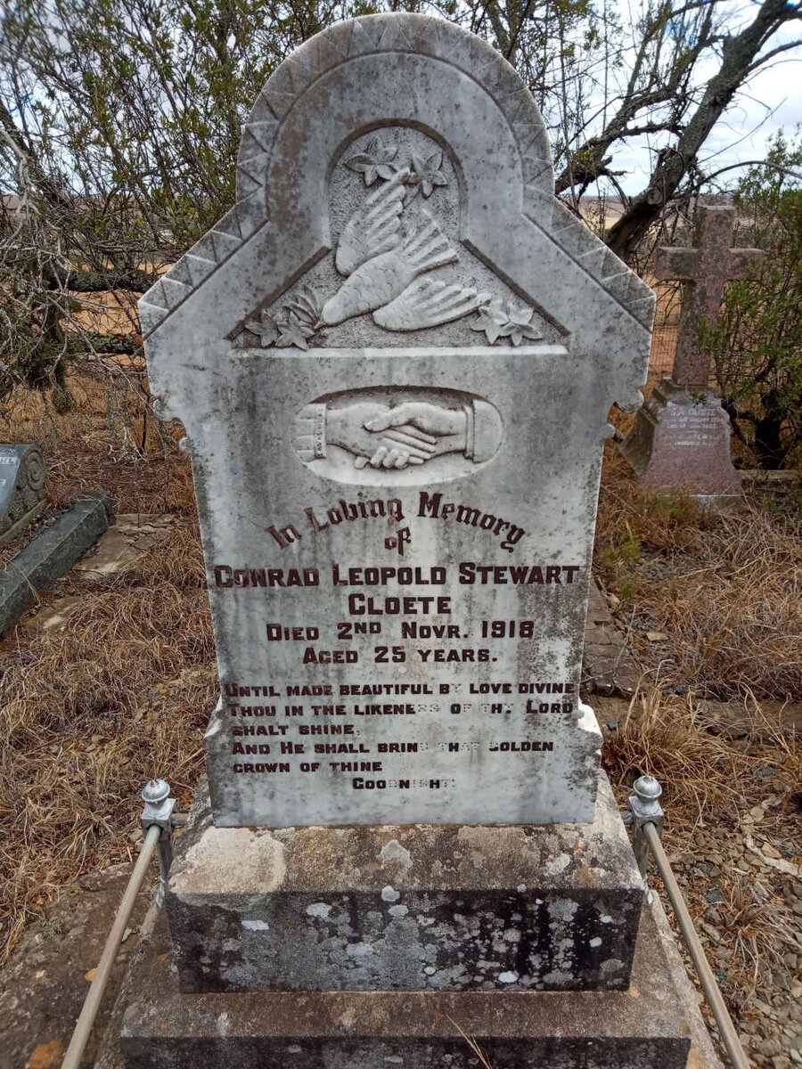 CLOETE Conrad Leopold Stewart -1918