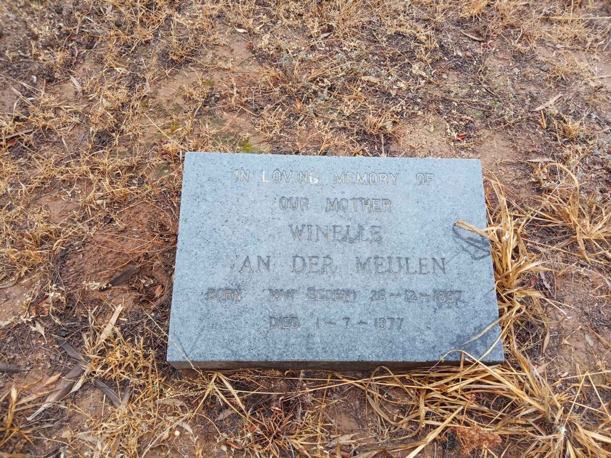 MEULEN Winelle, van der nee VAN EEDEN 1897-1977