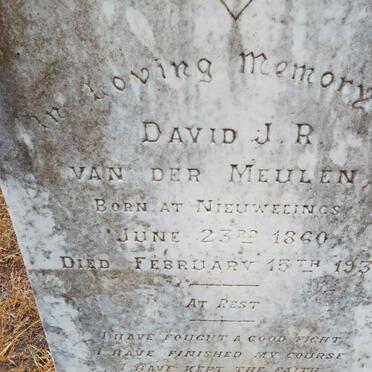 MEULEN David J.R., van der 1860-1932