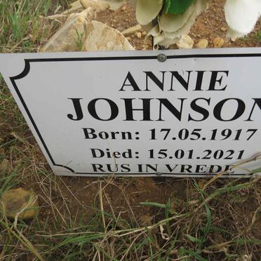 JOHNSON Annie 1917-2021