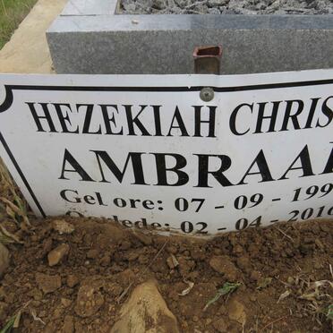 AMBRAAL Hezekiah Christo 1996-2016
