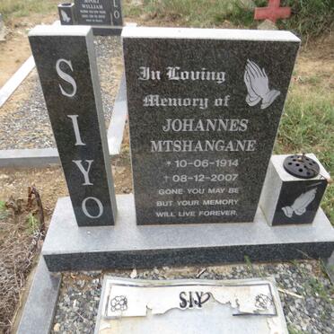 SIYO Johannes Mtshangane 1914-2007