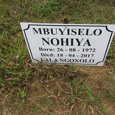 NOHIYA Mbuyiselo 1972-2017