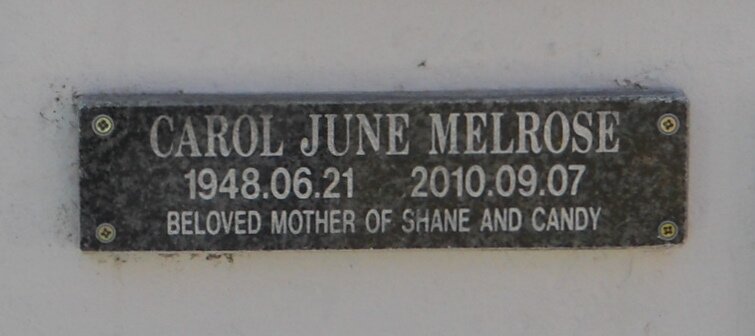 MELROSE Carol June 1948-2010
