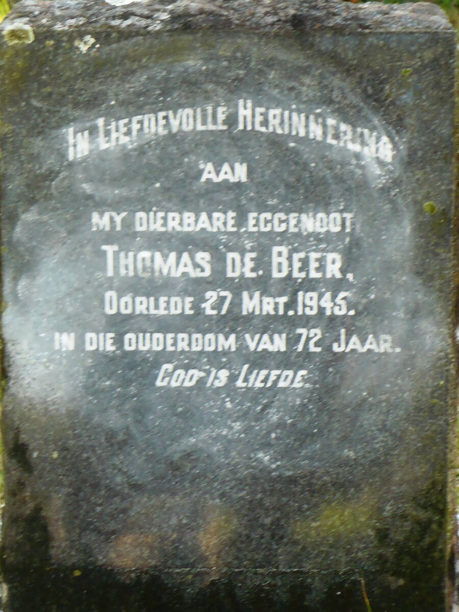 BEER Thomas, de -1945