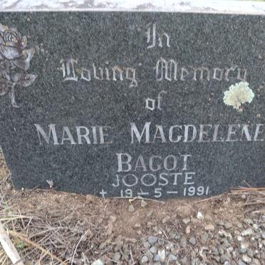 BAGOT Marie Magdelene nee JOOSTE -1991