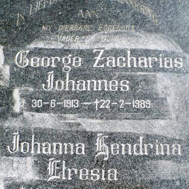 BEER George Zacharias Johannes, de 1913-1989 &amp; Johanna Hendrina Etresia 1919-1994