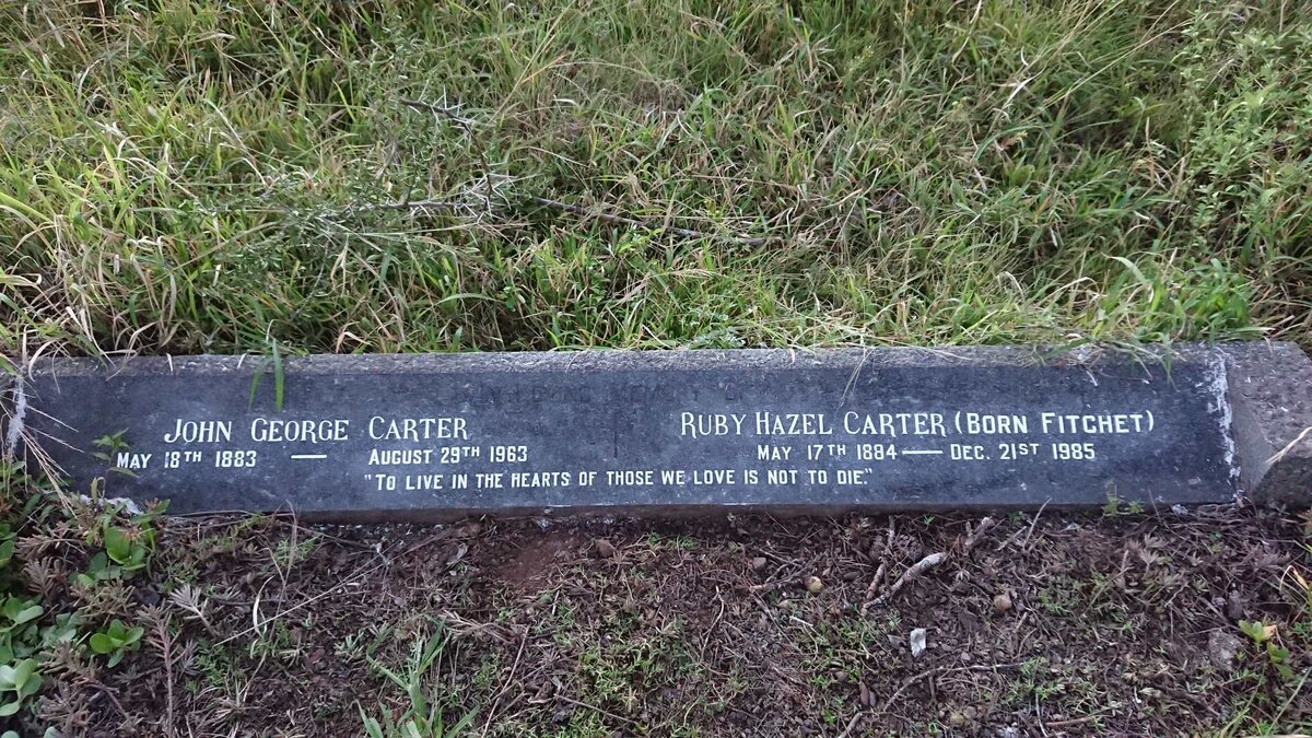 CARTER John George 1883-1963 & Ruby Hazel FITCHET 1884-1985