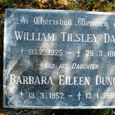 DAHL Wiliam Tilsley 1925-1988 :: DUNCAN Barbara Eileen 1952-1988