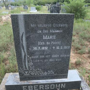 EBERSOHN Marie nee DU PREEZ 1932-1968